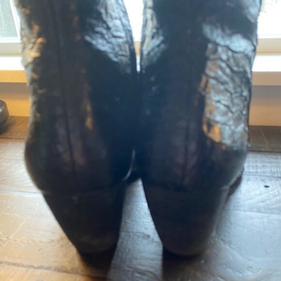 Black "Snakeskin" Leather Boots by Matisse - Caty Style 7M - Picture 3 of 5
